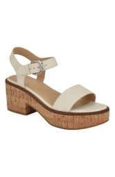 Женские босоножки Calvin Klein на каблуке 39,5 (9 US) 25,8 см Молочный 1159840862