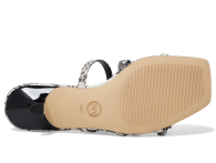 Женские кожаные босоножки Michael Kors на каблуке 38 (7,5 US) 25 см Черный/Белый 1159840913