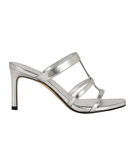 Женские босоножки Calvin Klein на каблуке 38,5 (8 US) 24,8 см Серебристый 1159845072