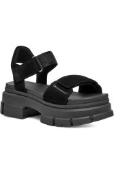 Жіночі замшеві босоніжки Ashton UGG на платформі 40 (9 US) 25,5 см Чорний 1159845204