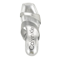 Женские босоножки Calvin Klein на каблуке 38 (7,5 US) 24 см Серебристый 1159849302
