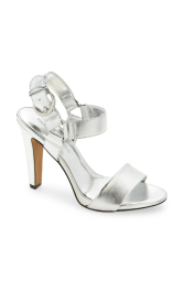 Женские босоножки Karl Lagerfeld Paris на каблуке 37,5 (7 US) 24 см Серебристый 1159849763