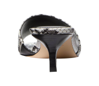 Женские кожаные босоножки Michael Kors на каблуке 38,5 (8 US) 25,3 см Черный/Белый 1159858716