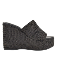 Женские босоножки Yenisa GUESS на танкетке 38 (7,5 US) 25 см Черный 1159860647