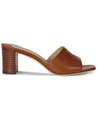 Женские кожаные босоножки Everly Ralph Lauren на каблуке 36 (6 US) 23,5 см Коричневый 1159862976