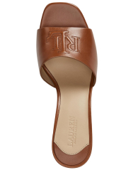 Женские кожаные босоножки Everly Ralph Lauren на каблуке 36 (6 US) 23,5 см Коричневый 1159862976