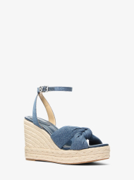Женские босоножки на танкетке Elena Michael Kors 40 (9 US) 26 см Синий 1163334727