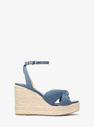 Женские босоножки на танкетке Elena Michael Kors 40 (9 US) 26 см Синий 1163334727
