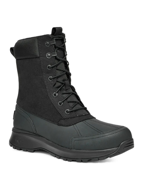Мужские ботинки Emmett Duck Boot Hi UGG кожаные 45 (12 US) 30 см Черный 1159841952