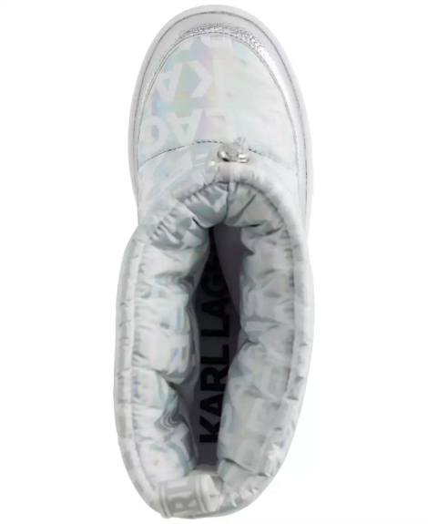 Женские ботинки Karl Lagerfeld Paris на танкетке 38 (7,5 US) 24 см Серебристый 1159855486