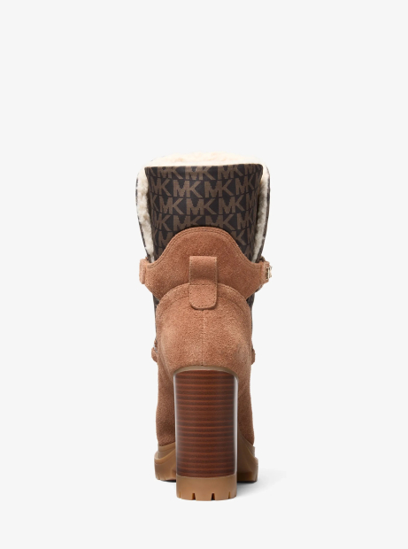 Женские комбинированные ботинки Culver Michael Kors на каблуке 36 (6 US) 23,5 см Коричневый 1163193673