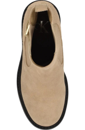 Замшевые ботинки Calvin Klein на каблуке 39,5 (9 US) 26 см Бежевый 1159855467