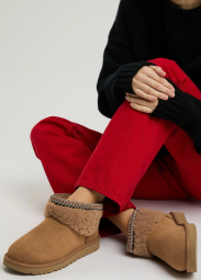 Женские ботинки замшевые UGG 40 (9 US) 26 см Коричневый 1162674058