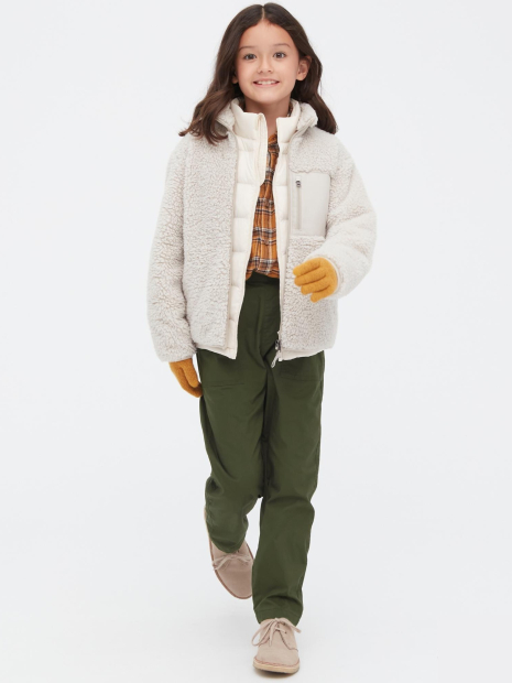 Детские штаны UNIQLO с флисовой подкладкой 1159844071 (Зеленый 135-145)