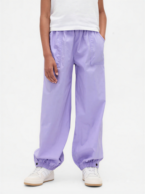 Детские хлопковые штаны GAP джоггеры 1159858731 (Сиреневый L) на рост 140 см