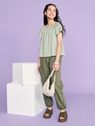 Дитячі джоггери UNIQLO штани в стилі карго 1159844016 (Зелений 145-155)