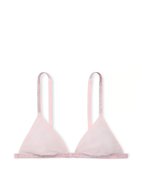 Сітчастий бралетт триангл Victoria's Secret зі стразами 1159840566 (Рожевий L)