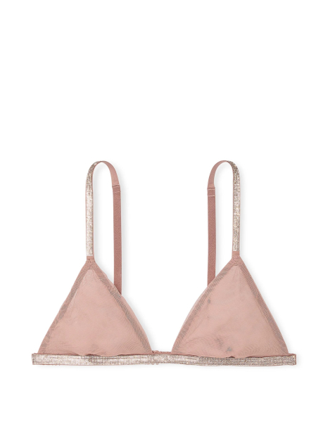 Сітчастий бралетт триангл Victoria's Secret зі стразами 1159839648 (Бежевий M)