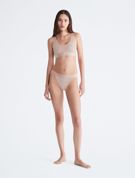 Кружевной бралетт Calvin Klein Intrinsic Unlined с логотипом 1159840360 (Бежевый XS)