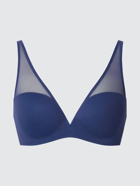 Бюстгальтер UNIQLO с сеточкой 1159841596 (Синий 38-40D)