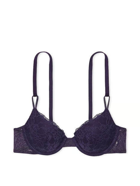 Кружевной бюстгальтер Victoria's Secret с мини-пайетками 1159840411 (Фиолетовый 32B)