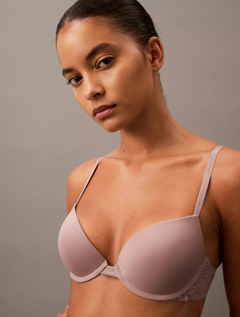 Жіночий бюстгальтер Push-Up Calvin Klein з мереживними вставками 1159840599 (Бузковий 36D)