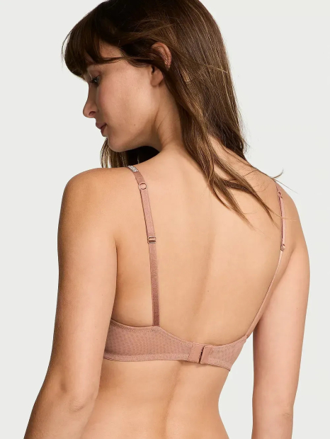 Сетчатый бюстгальтер Victoria's Secret  со стразами 1159840894 (Розовый 38D)