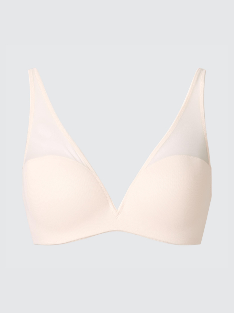 Бюстгальтер UNIQLO із сіточкою 1159849034 (Бежевий 34-36D DD)