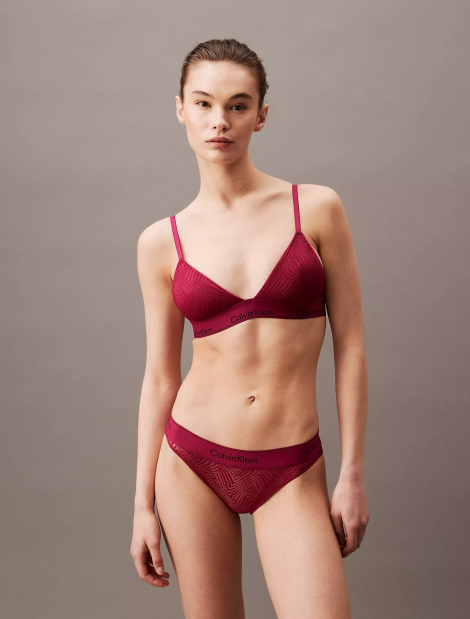 Кружевной бралетт Calvin Klein 1159841293 (Розовый XL)