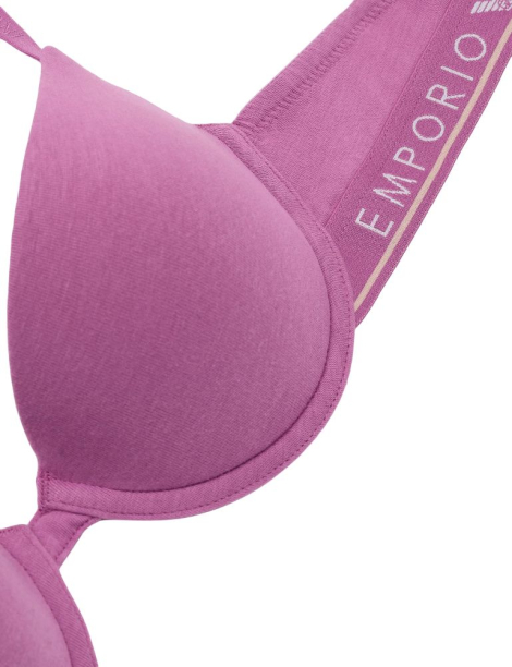 Женский бюстгальтер Emporio Armani с логотипом 1159841556 (Фиолетовый 36B)
