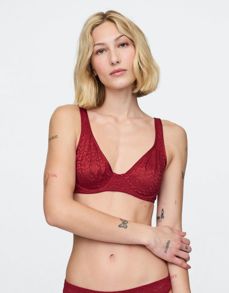 Кружевной бюстгальтер GAP 1159843602 (Красный 34B)