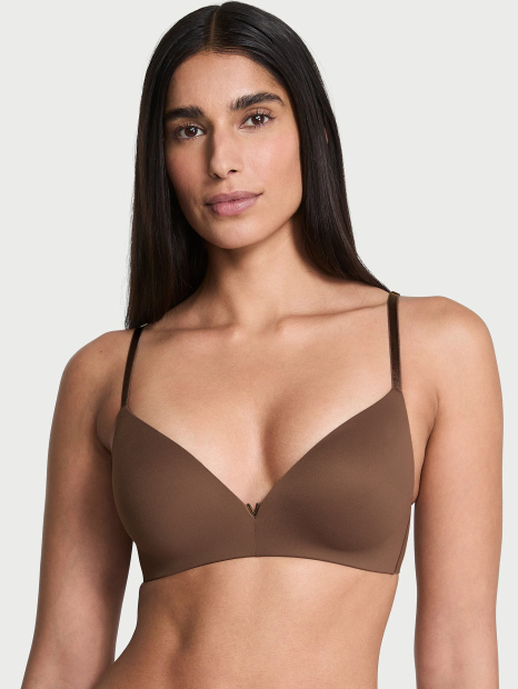 Гладкий бюстгальтер Victoria's Secret с Push-Up 1159846787 (Коричневый 32B)