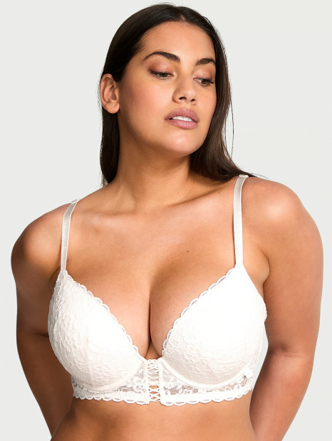 Мереживний бюстгальтер пуш-ап Victoria's Secret 1159847257 (Білий 34B)