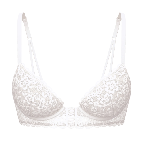 Мереживний бюстгальтер пуш-ап Victoria's Secret 1159847257 (Білий 34B)