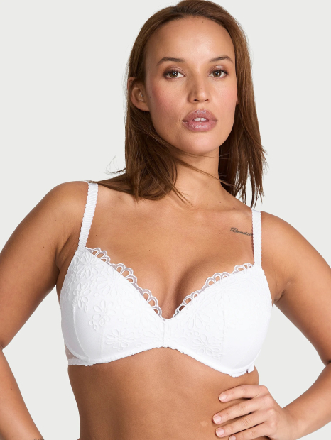 Ажурний бюстгальтер Push-Up Victoria's Secret 1159847261 (Білий 34C)