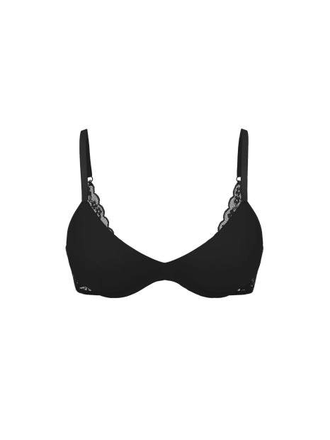Женский бюстгальтер Push-Up Victoria's Secret с кружевными вставками 1159847809 (Черный 34B)