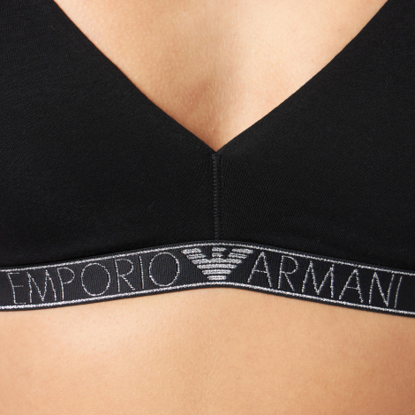 Женский бралетт Emporio Armani с логотипом 1159847939 (Черный XS)