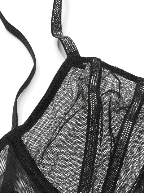 Розкішний бюстгальтер зі стразами Victoria's Secret 1159848560 (Чорний 32B)