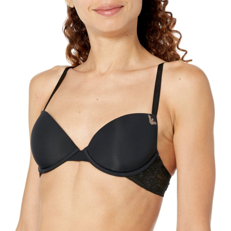 Жіночий бюстгальтер Push-Up Emporio Armani зі стразами 1159849177 (Чорний 34B)