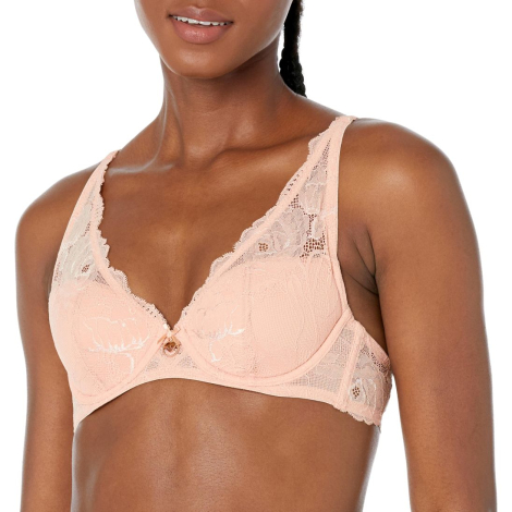 Жіночий мереживний бюстгальтер Emporio Armani 1159849420 (Бежевий 36A)