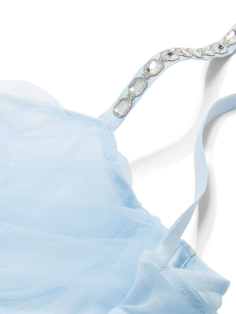 Роскошный бюстгальтер со стразами Victoria's Secret 1159849586 (Голубой XXL)