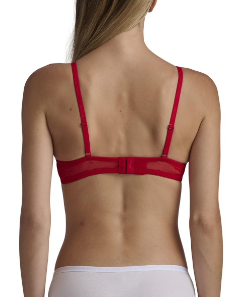Полупрозрачный бюстгальтер-балконет Tommy Hilfiger 1159849880 (Красный 34B)