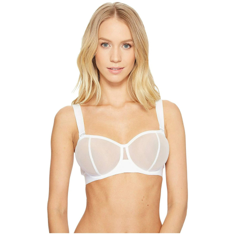 Полупрозрачный бюстгальтер DKNY из сеточки 1159850135 (Белый 34A)