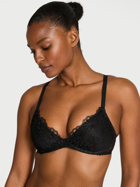 Ажурный бюстгальтер Push-Up Victoria's Secret 1159850289 (Черный 36B)