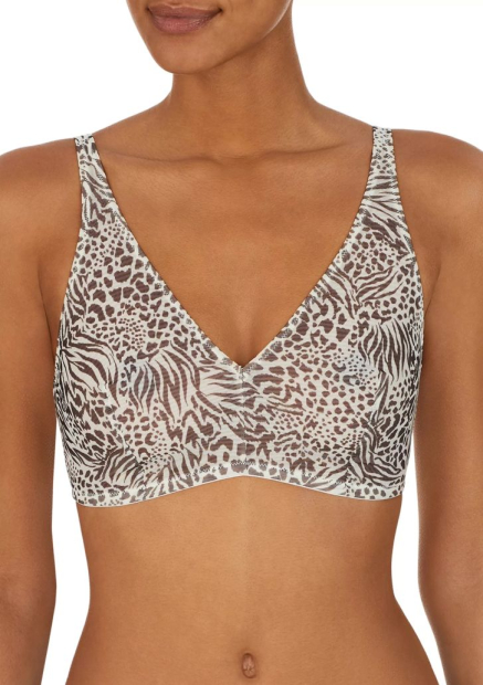 Сетчатый бралетт DKNY с принтом 1159851486 (Коричневый/Молочный S)