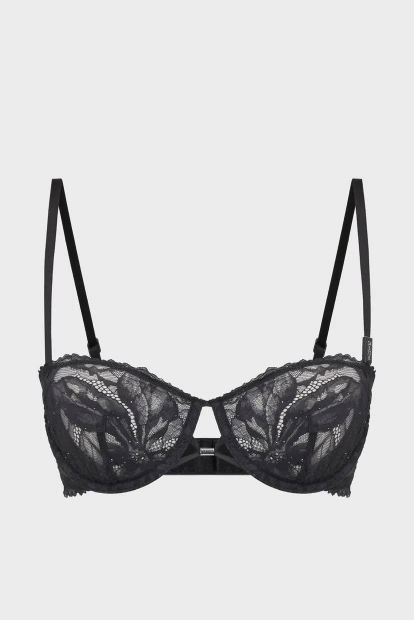 Кружевной бюстгальтер Calvin Klein лиф с мини пайетками 1159852867 (Черный 36D)