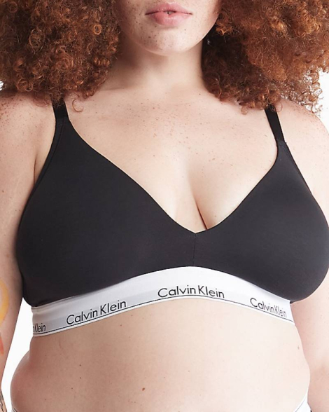 Бралетт триангл Calvin Klein топ с логотипом 1159852636 (Черный 3X)