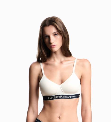 Женский бюстгальтер Emporio Armani с логотипом 1159853940 (Белый M)