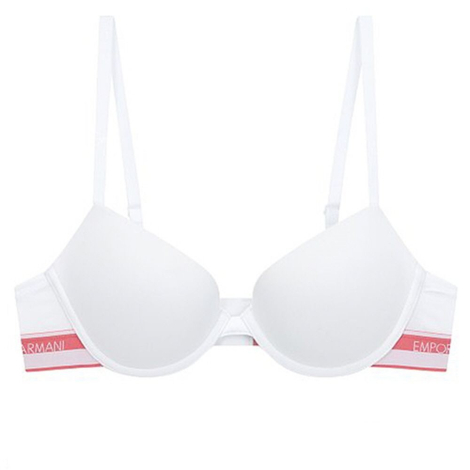 Жіночий бюстгальтер Emporio Armani з логотипом 1159854732 (Білий 32B)