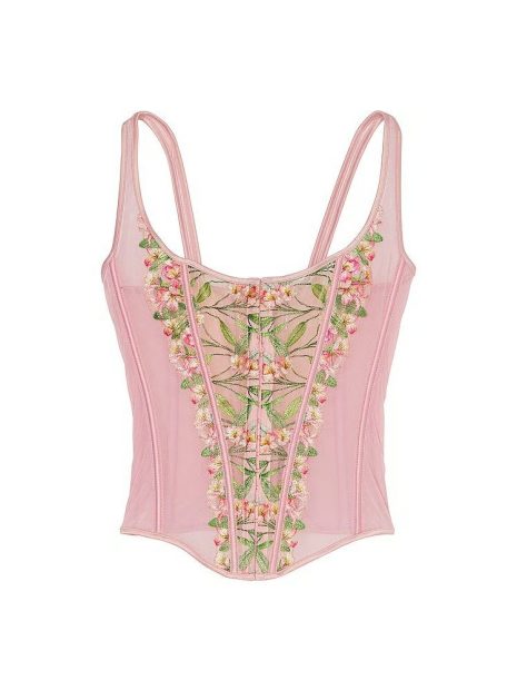 Женский корсет Victoria's Secret с вышивкой 1159856115 (Розовый S)